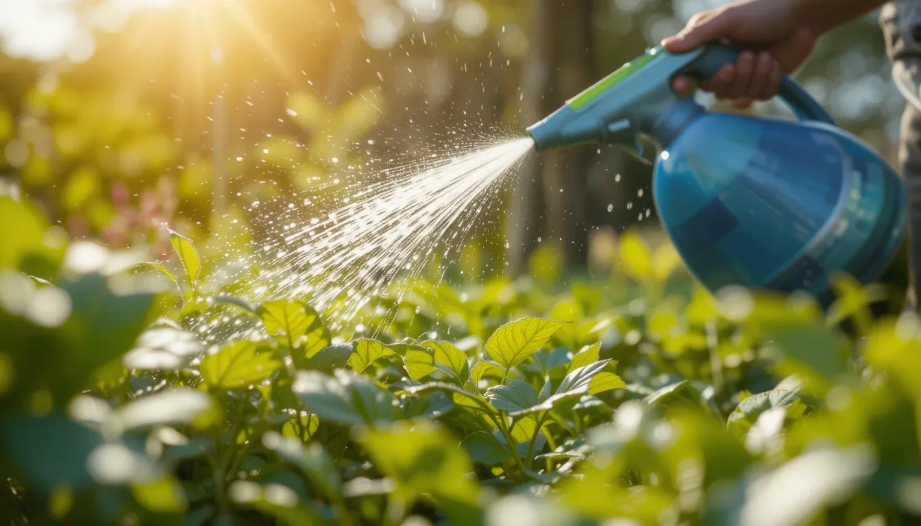 Tưới cây vào giữa trưa nắng gây sốc nhiệt và cháy lá