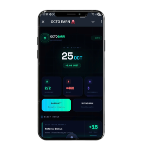 octoearn kiếm token OCT đổi ra USDT